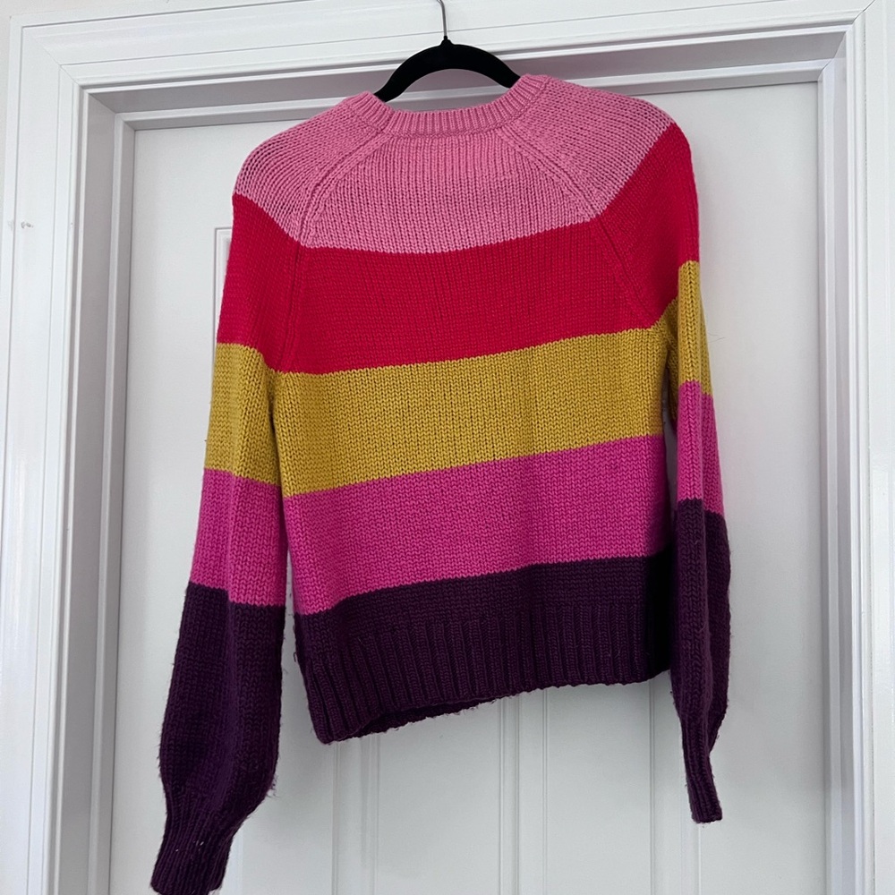 GAP Multicolor Striped Crew Neck Sweater - Picture 2 of 4